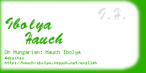 ibolya hauch business card